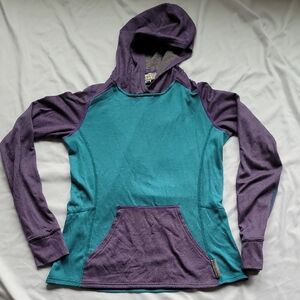 Teal and Purple Women's Hoodie